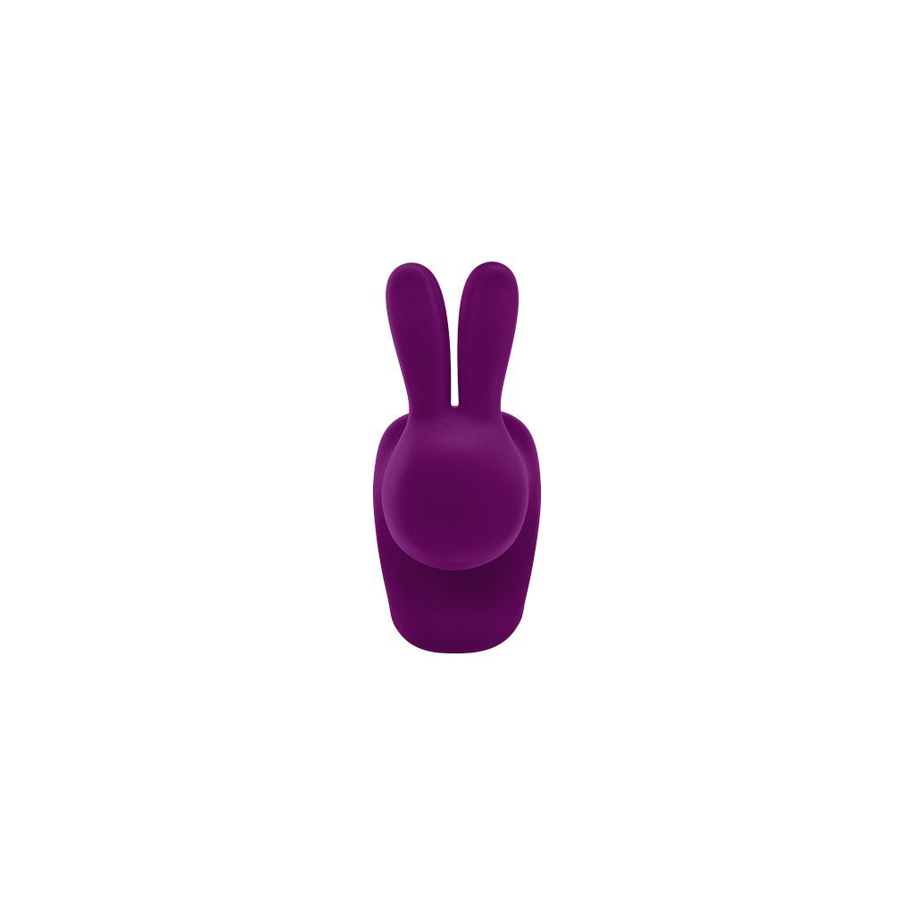 Qeeboo Rabbit Bogstøtte med Fløjl XS, Violet