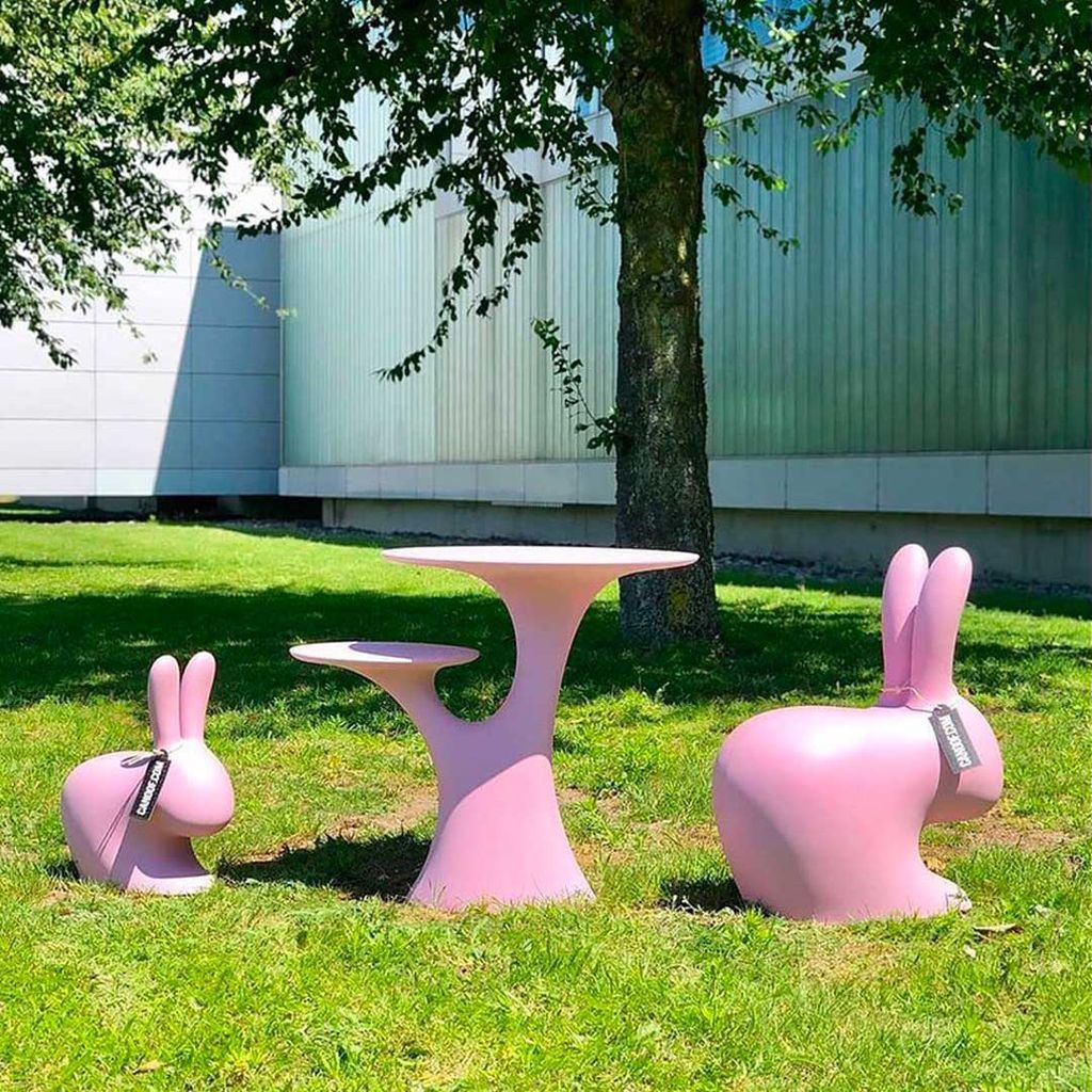 Qeeboo Rabbit Tree Bord by Stefano Giovannoni, Balsam Grøn