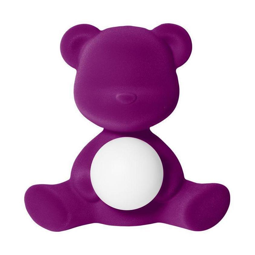 Qeeboo Teddy Girl Genopladelig LED Bordlampe Fløjl Finish, Violet