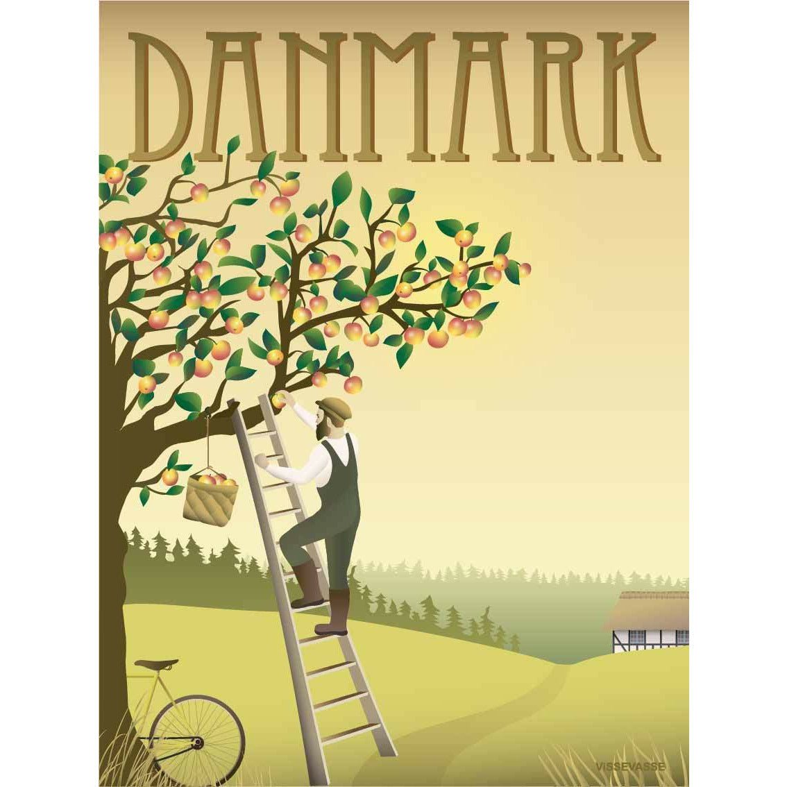 Vissevasse Danmark Æbletræet Plakat, 50X70 Cm