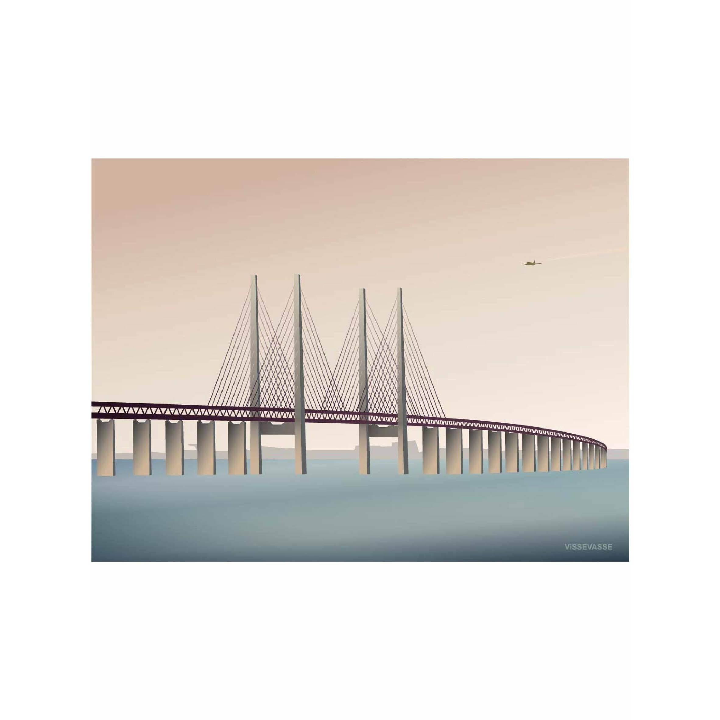 Vissevasse Øresundsbroen Plakat, 30X40 Cm