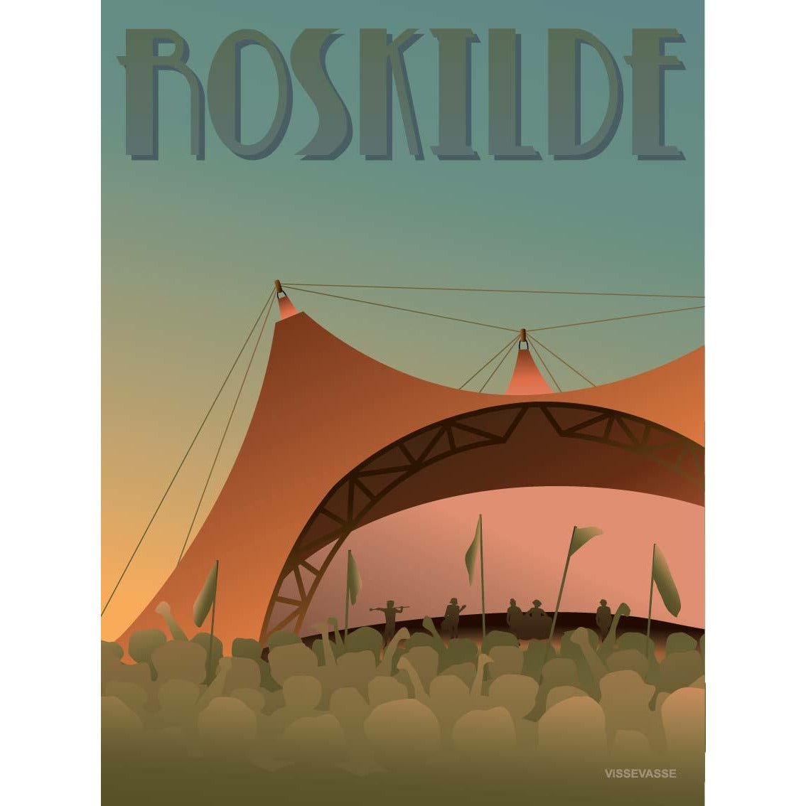 Vissevasse Roskilde Festival Plakat, 50X70 Cm