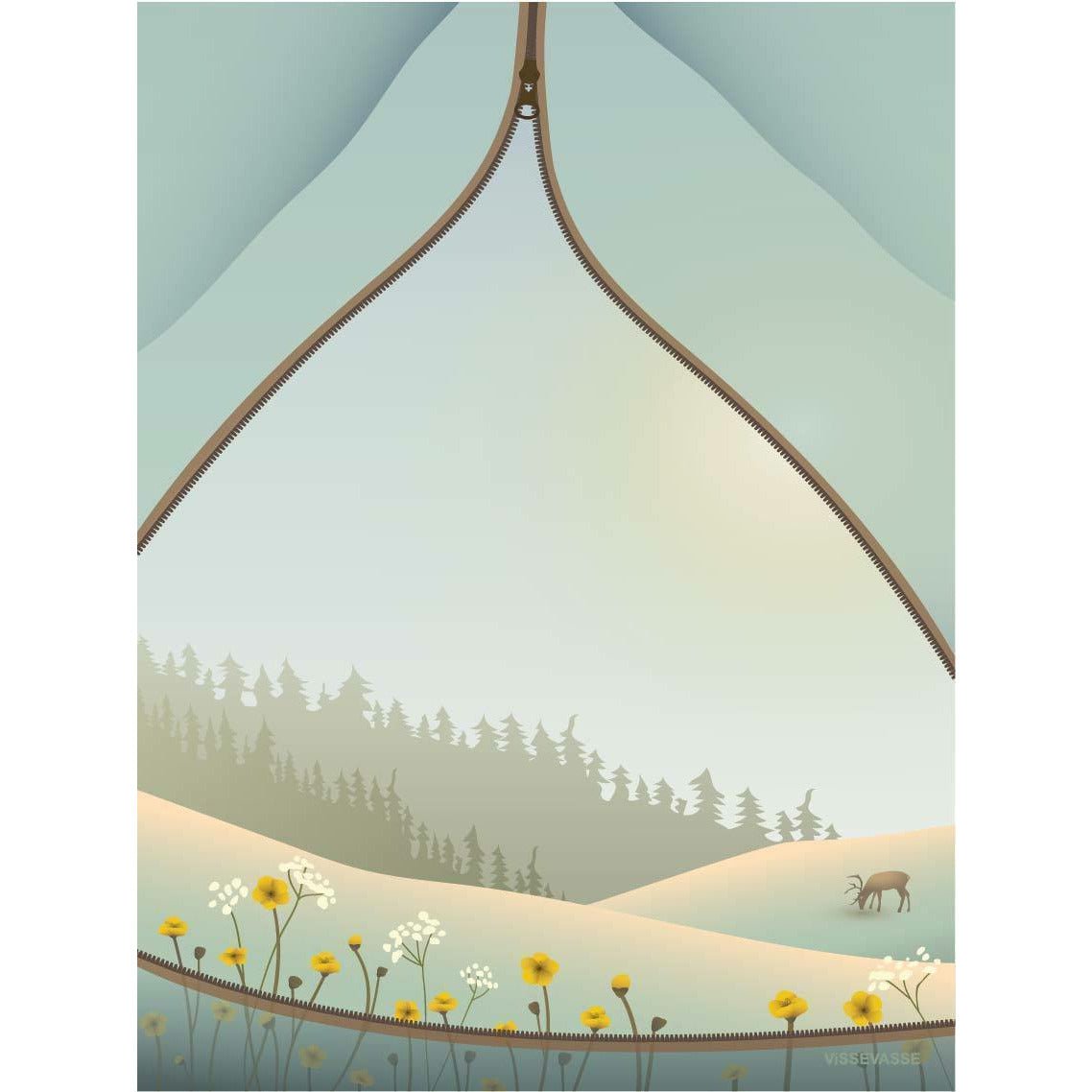 Vissevasse Tent With A View Plakat, 30X40 Cm