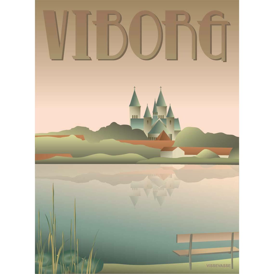 Vissevasse Viborg Søerne Plakat, 30X40 Cm