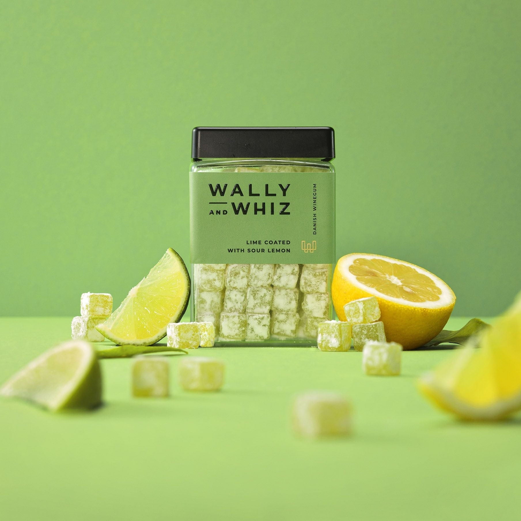 Wally and Whiz Vingummi Cube Lime Med Sur Citron, 240g