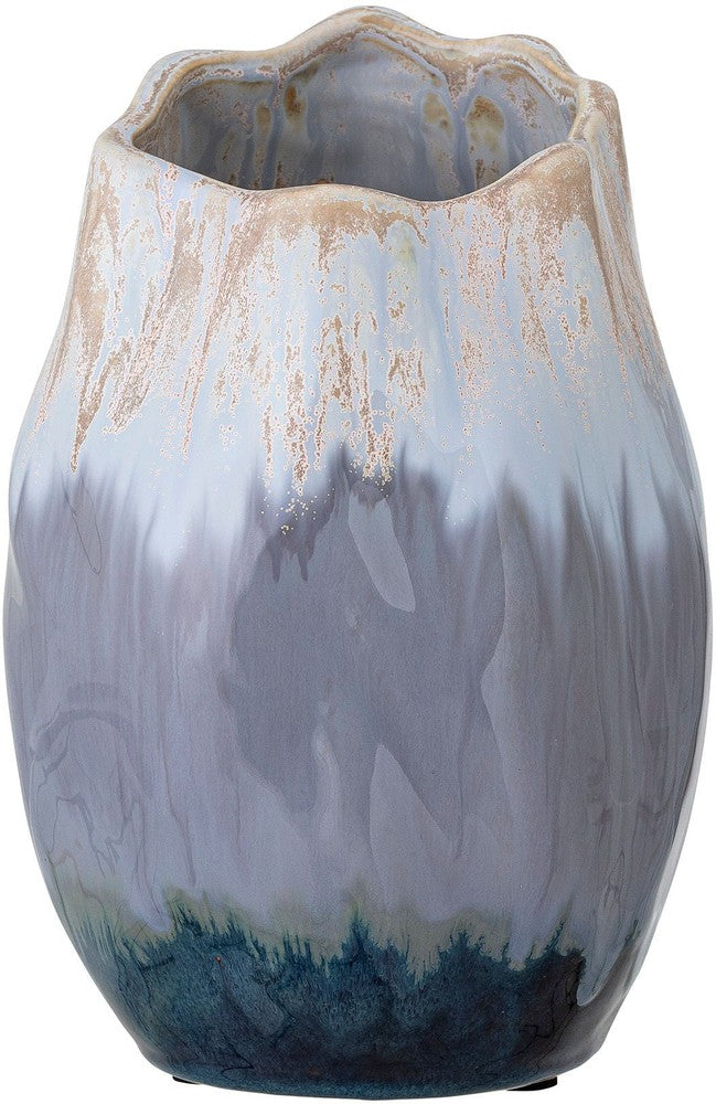 Bloomingville Jace Deco Vase, Blue, Ceramic