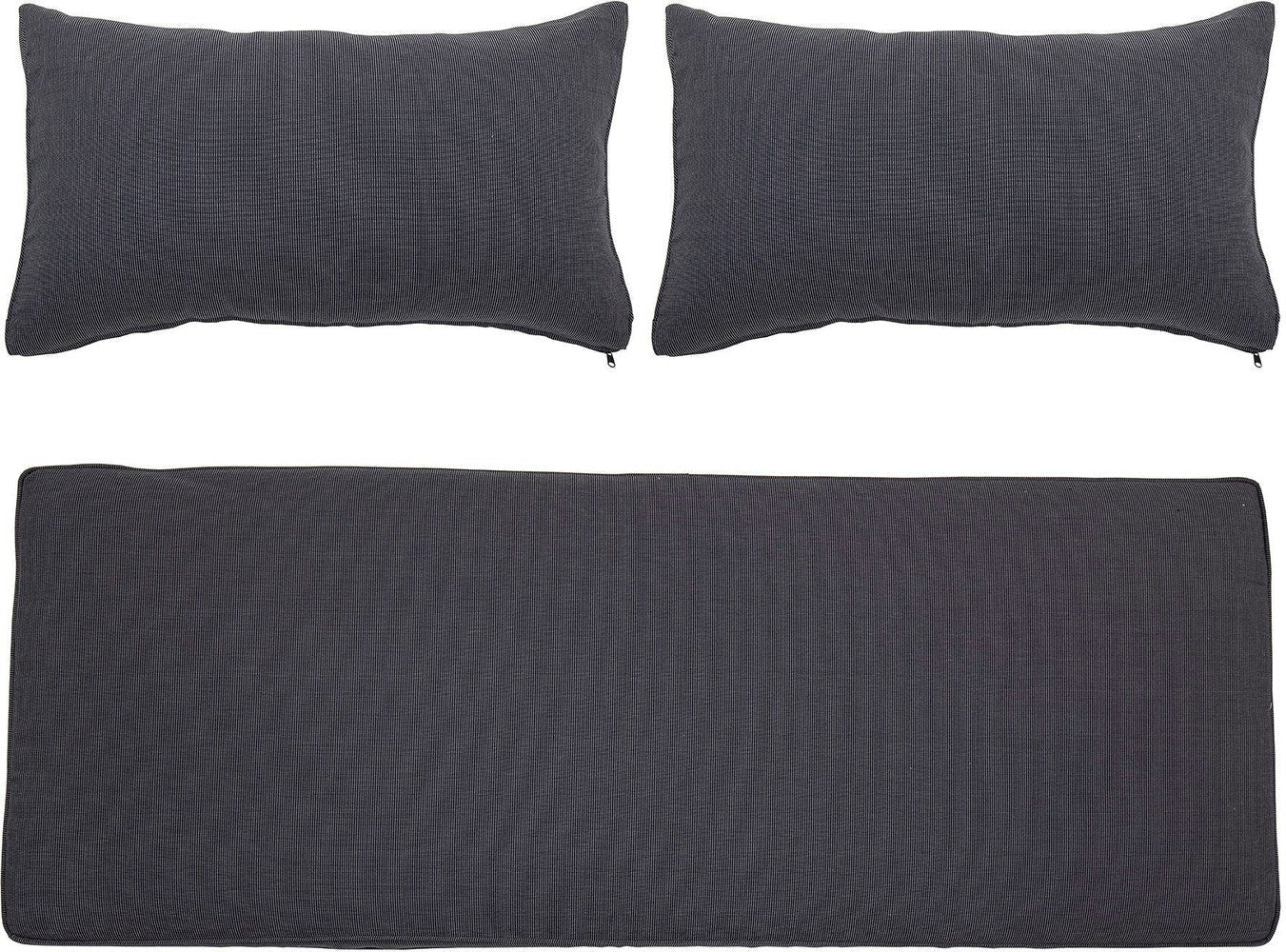 Bloomingville Mundo Cushion Cover (No filler), Grey, Polyester