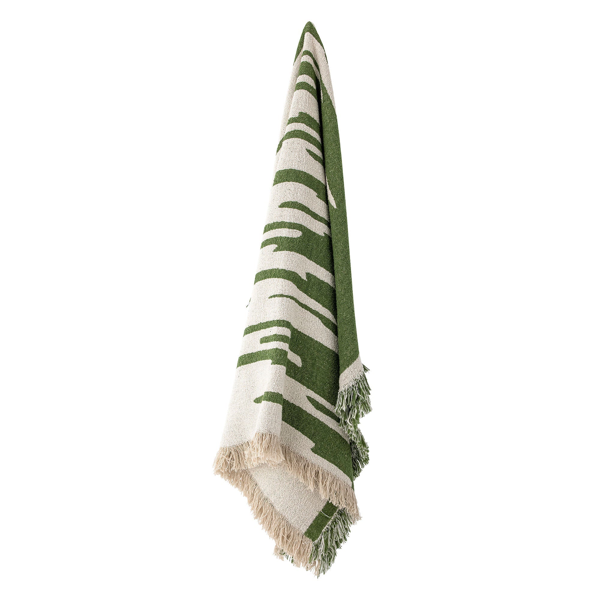 Bloomingville Haxby Throw, Green, Recycled Cotton