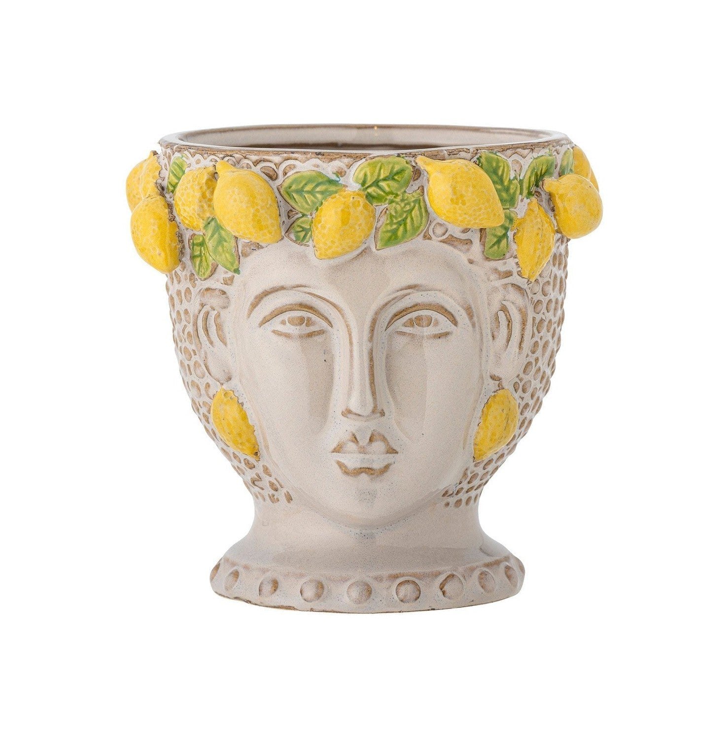 Creative Collection Limone Flowerpot, Yellow, Stoneware