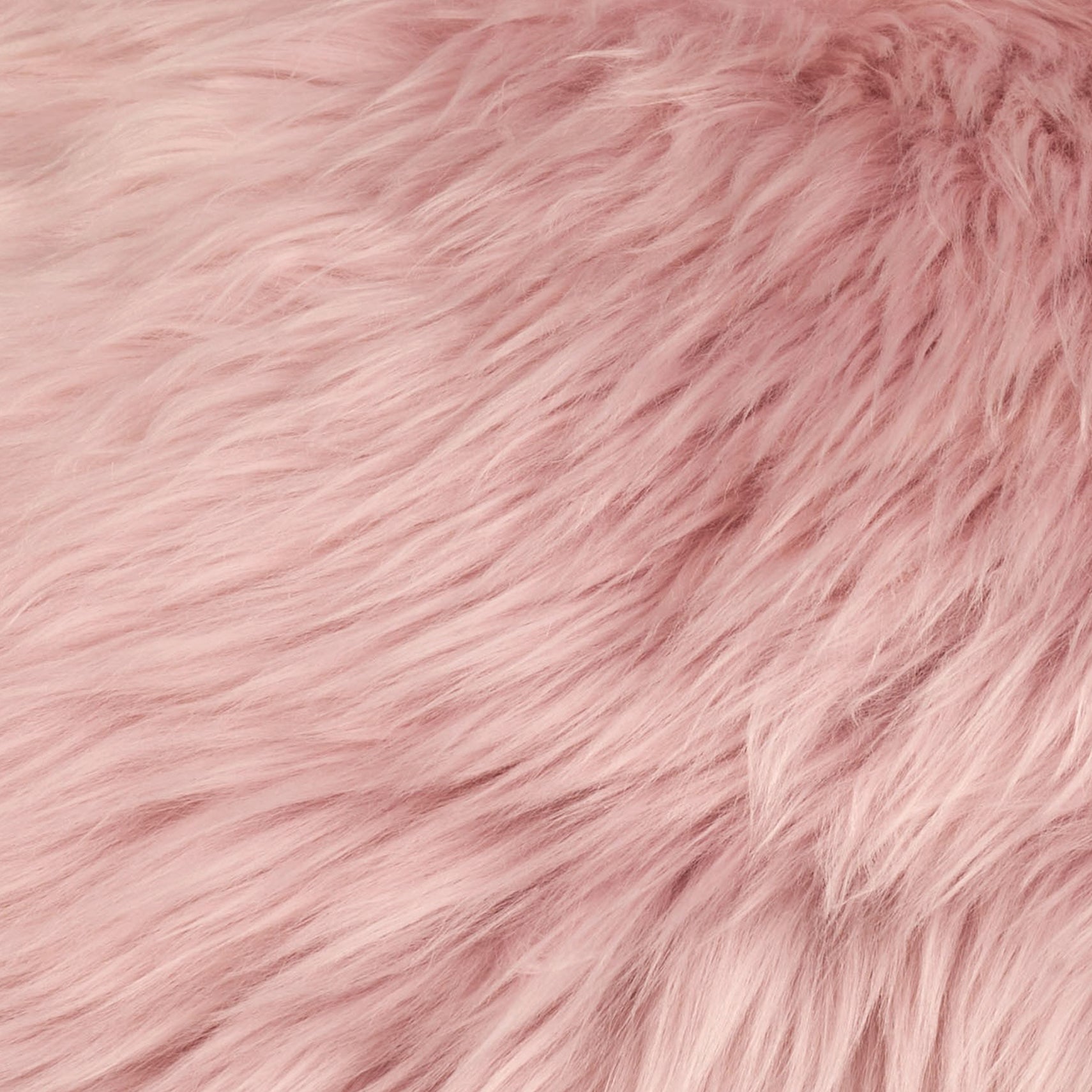 Pink genuine sheepskin throw pillow