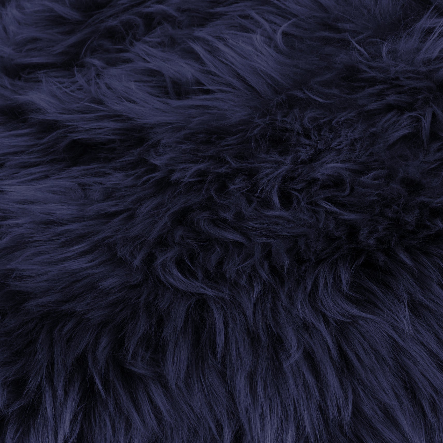 Dark blue genuine sheepskin throw pillow