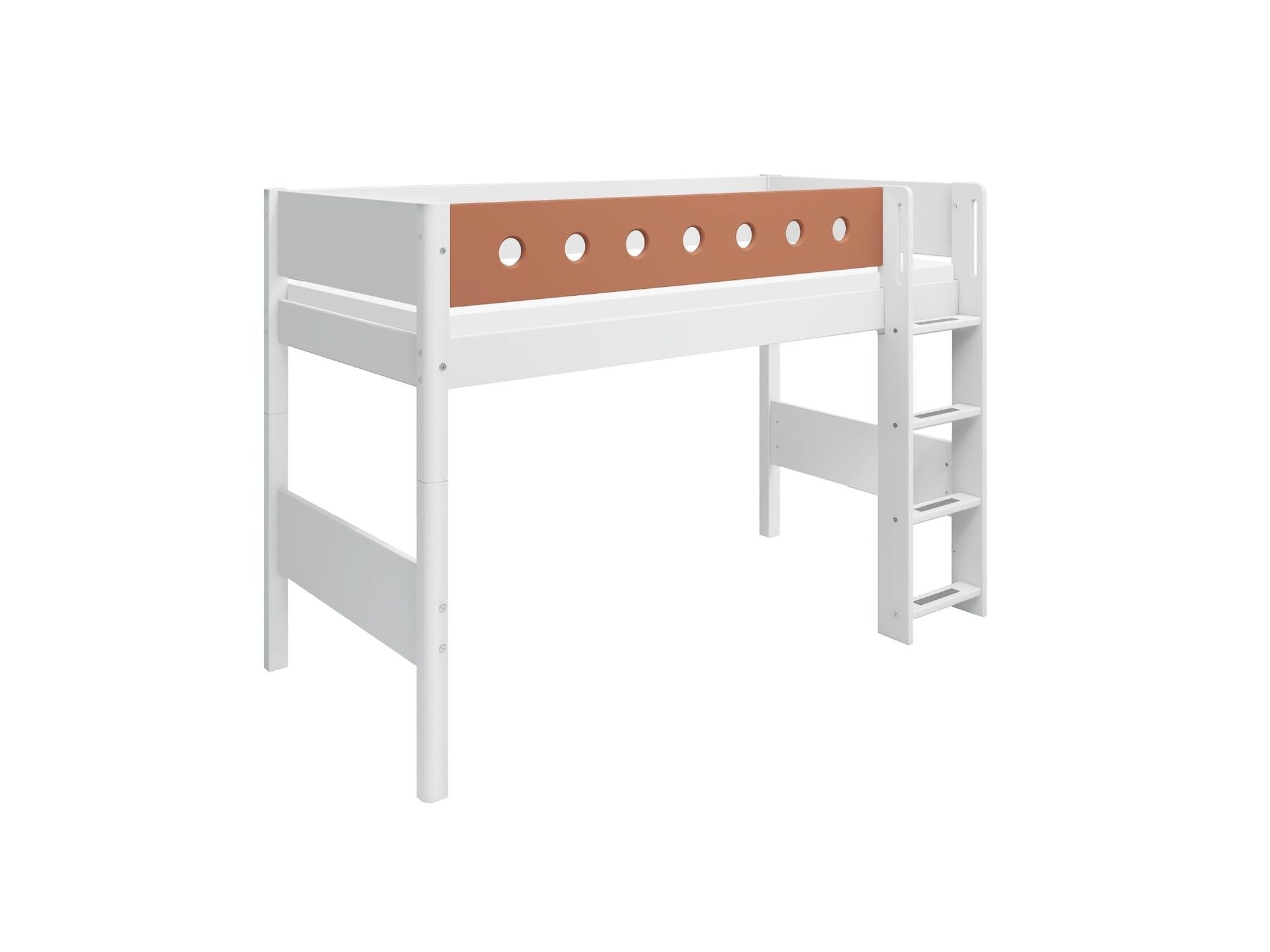 FLEXA Semi-high bed w. straight ladder