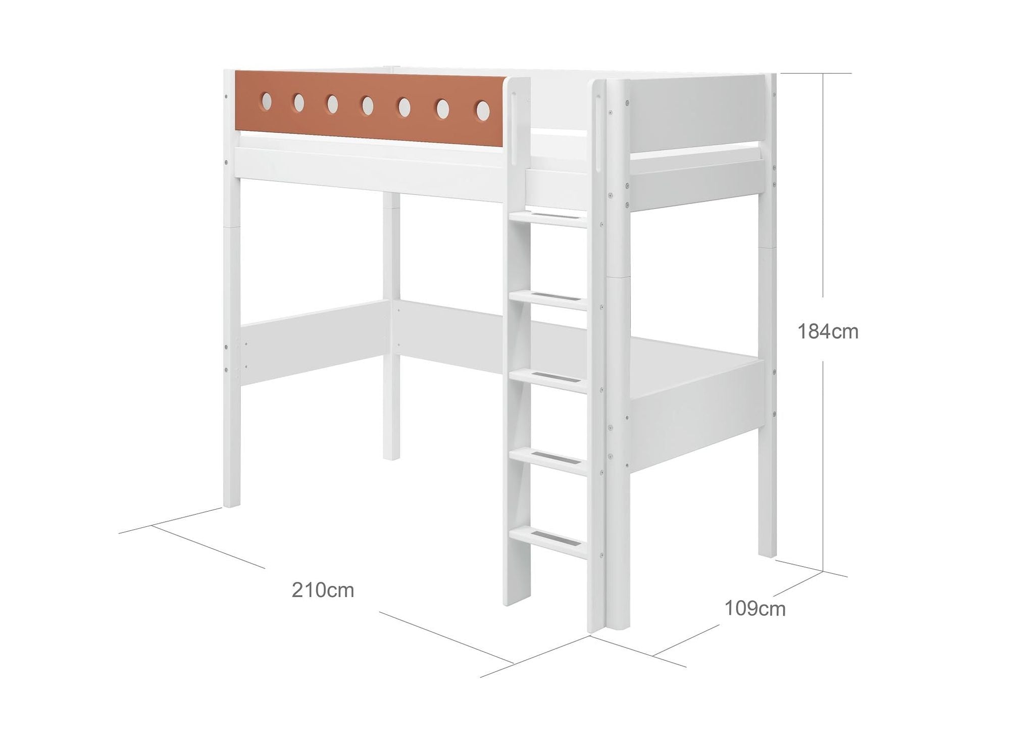 FLEXA High bed w. straight ladder