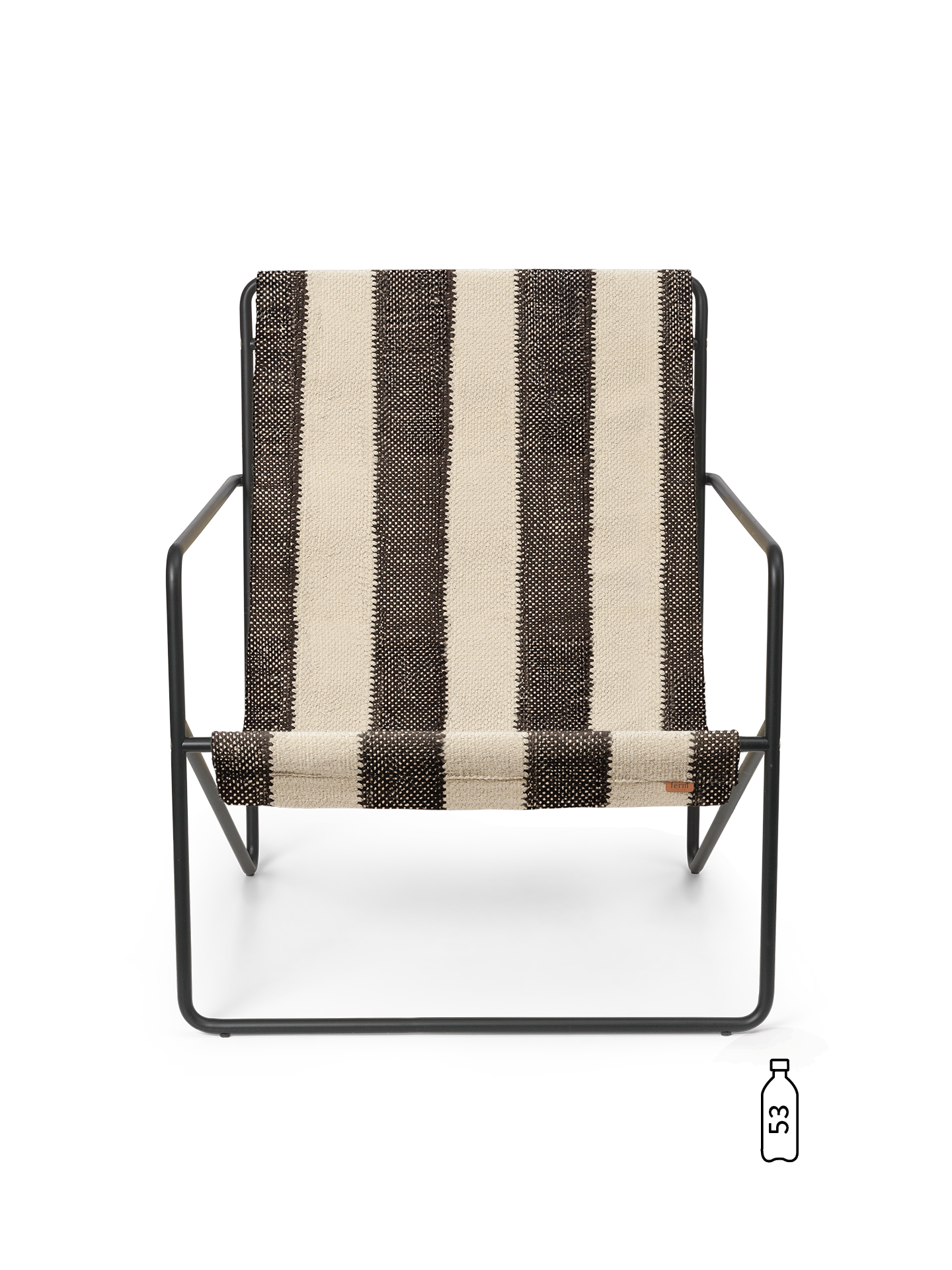 Ferm Living Desert Lounge Chair Black/Off White/Chocolate
