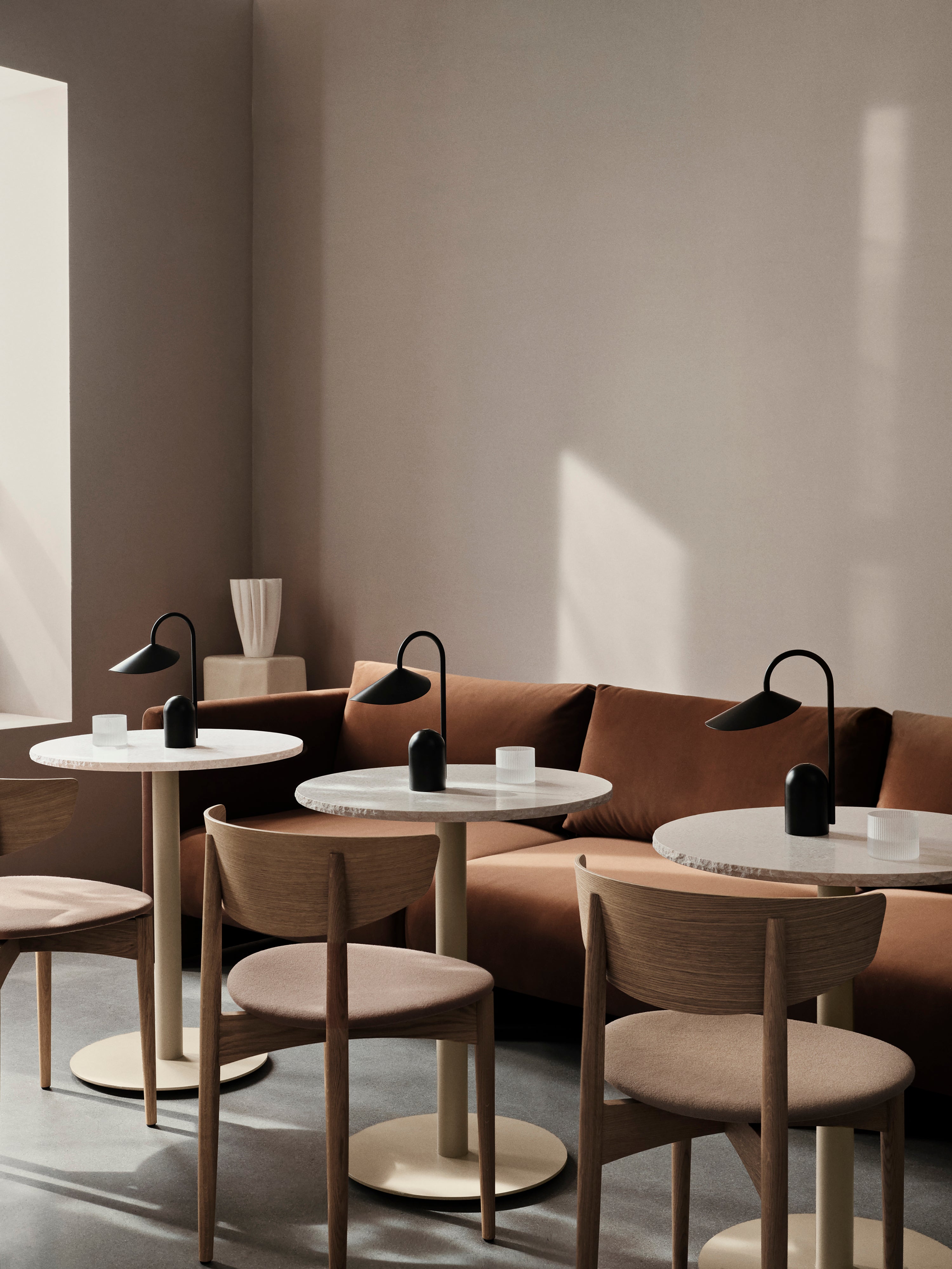 Ferm Living Mineral Café Table Bianco Curia/Cashmere