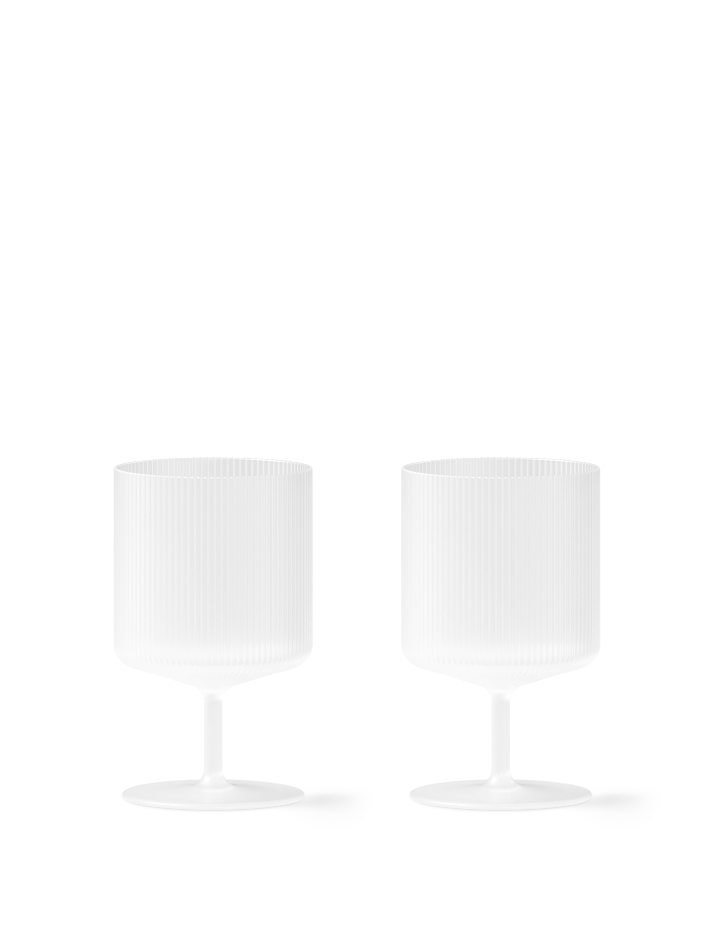 Ferm Living Ripple Wine Glasses Set Of 2 Frosted