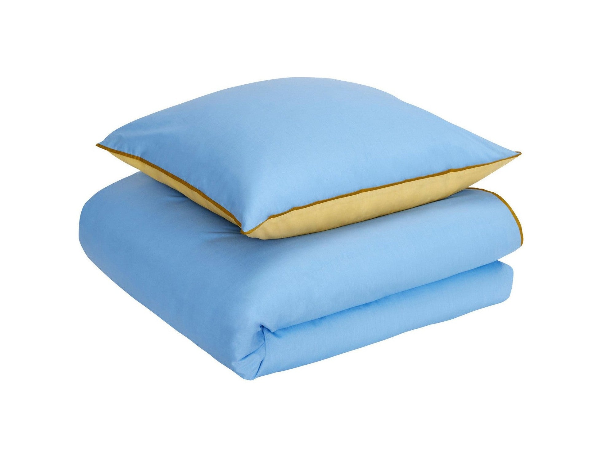 Hübsch Aki Bed Linen 60/200 Blue/Yellow