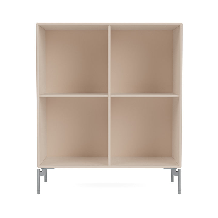 Montana Show Bookcase With Legs, Clay/Matt Chrome