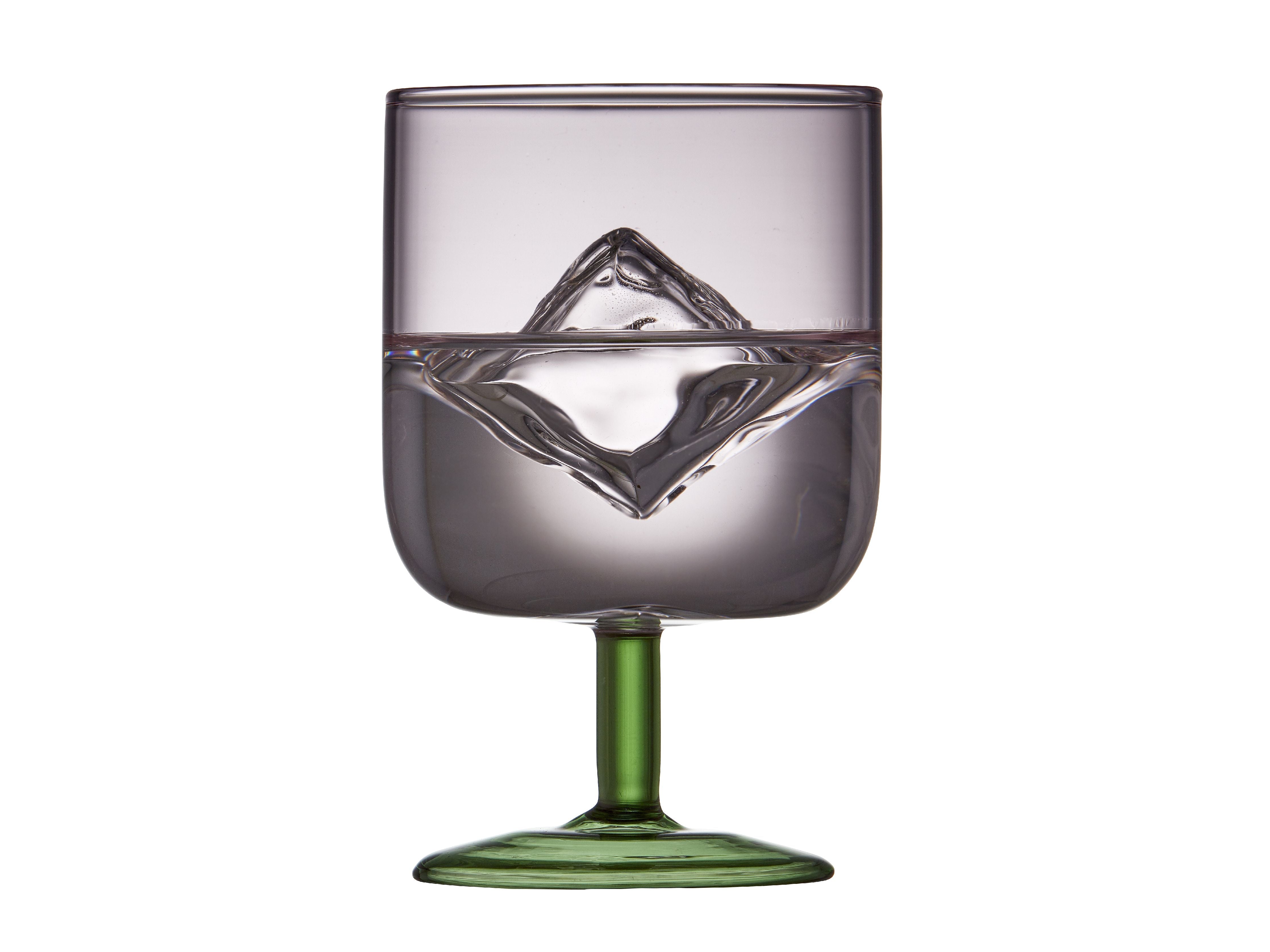 Lyngby Glas Torino vinglas 30 Cl 2 stk, lyserød/grøn