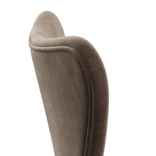 Fritz Hansen 3107 Chair Full Upholstery, Silver Grey/Belfast Velvet Grey Brown