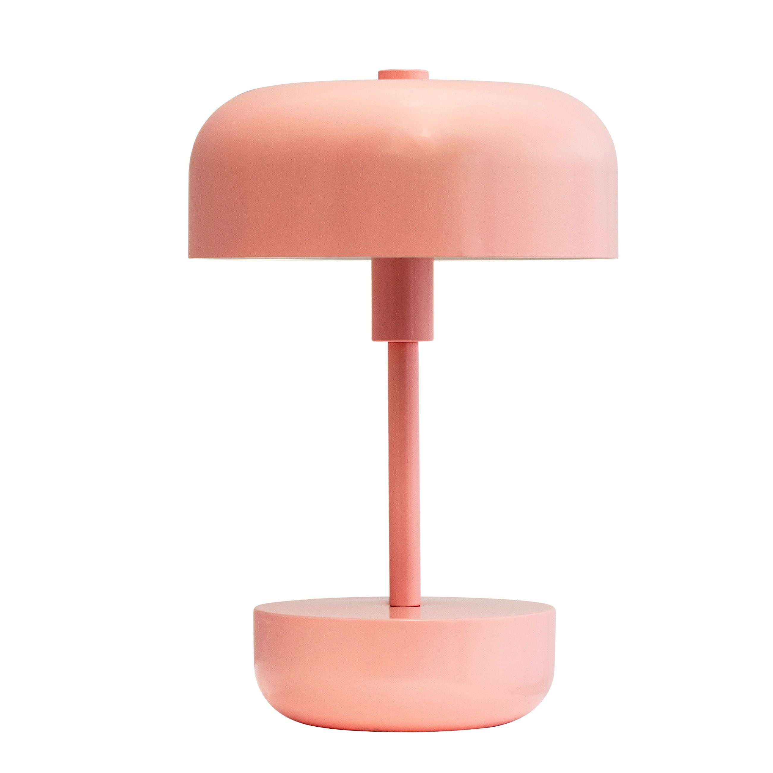 Dyberg Larsen Haipot genopladelig bordlampe, lyserød