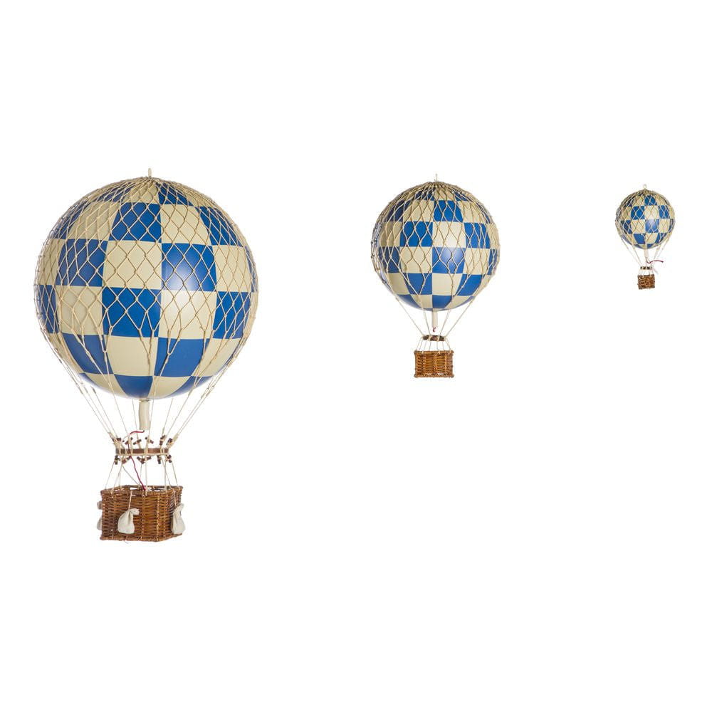 Authentic Models Floating The Skies Luftballon, Check Blå, Ø 8.5 cm