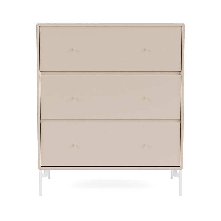 Montana Carry Dresser With Legs, Clay/Snow White