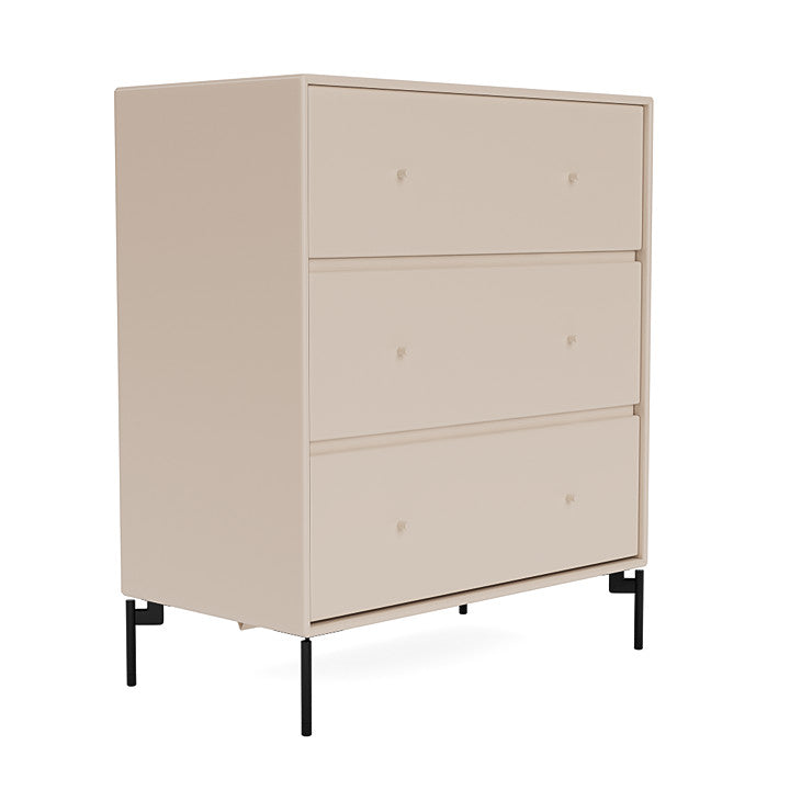 Montana Carry Dresser With Legs, Clay/Black