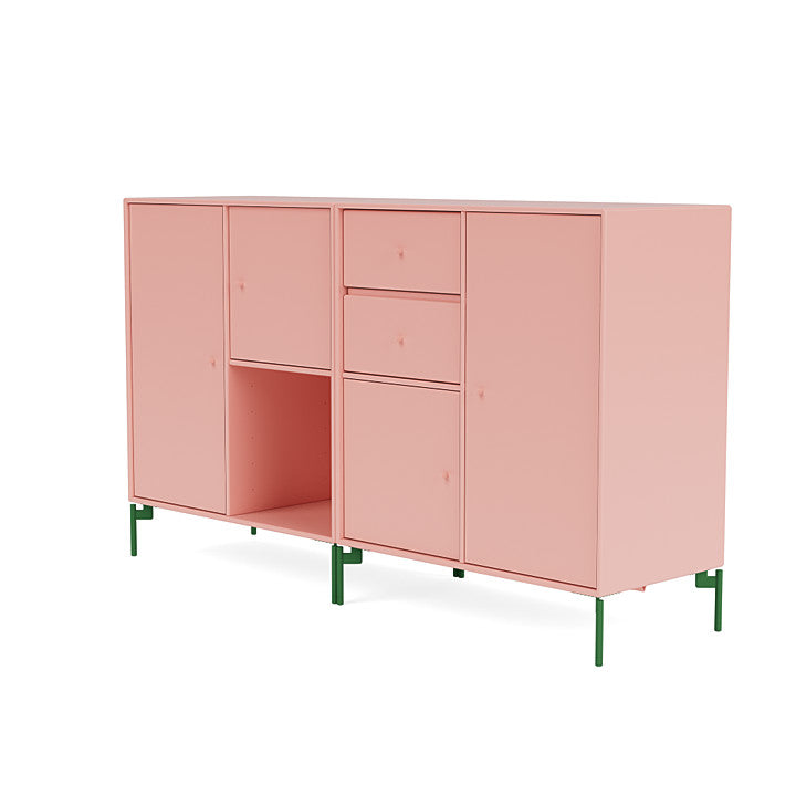 Montana Couple Sideboard With Legs, Ruby/Parsley