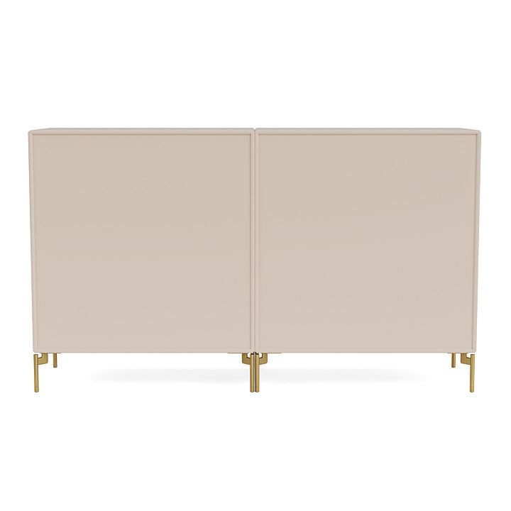 Montana Couple Sideboard With Legs, Clay/Brass