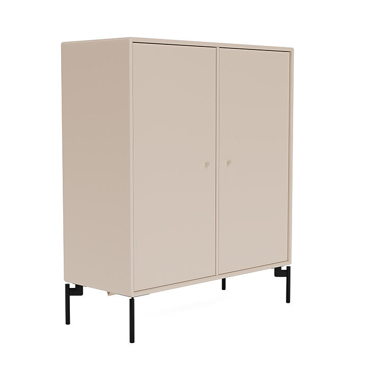 Montana Cover Cabinet With Legs, Clay/Black