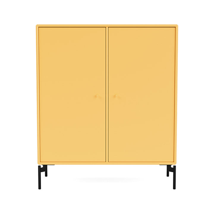 Montana Cover Cabinet With Legs, Acacia/Black