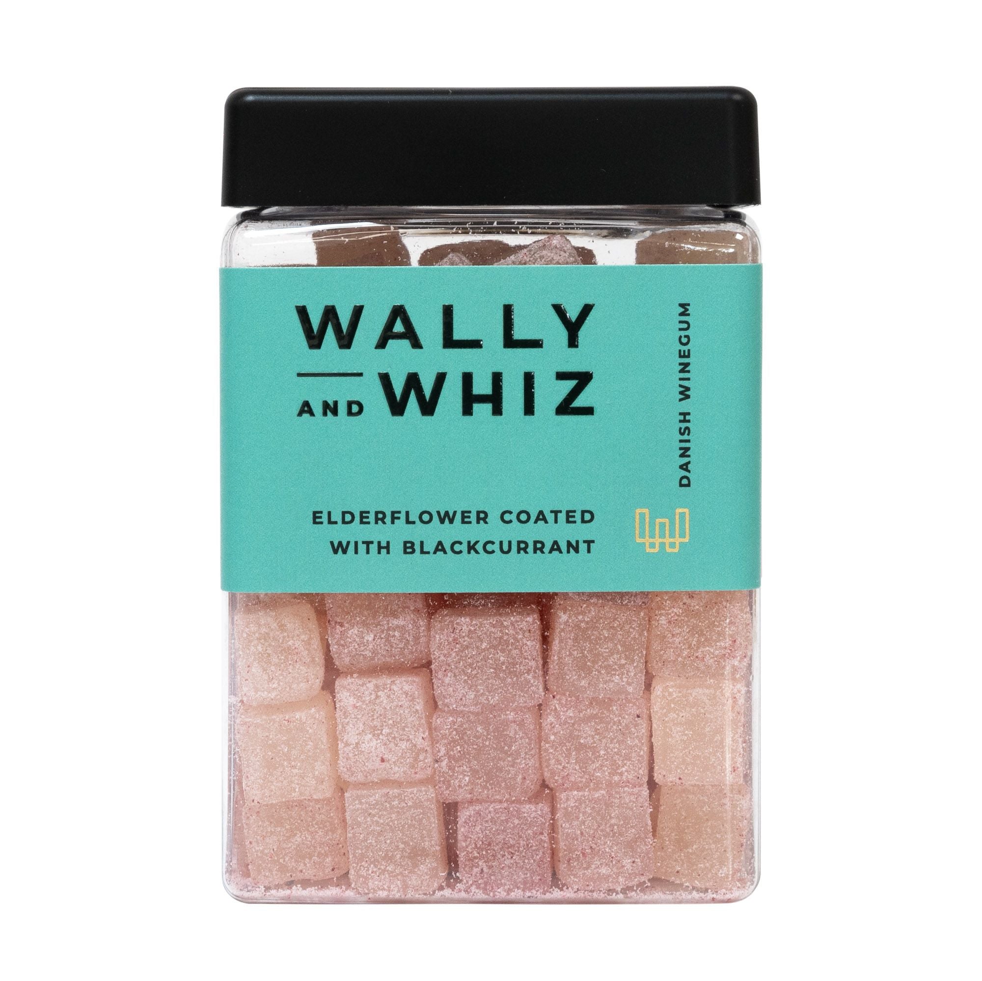 Wally og Whiz Summer Wine Gum Cube Elderflower med Blackcurrant, 240 g