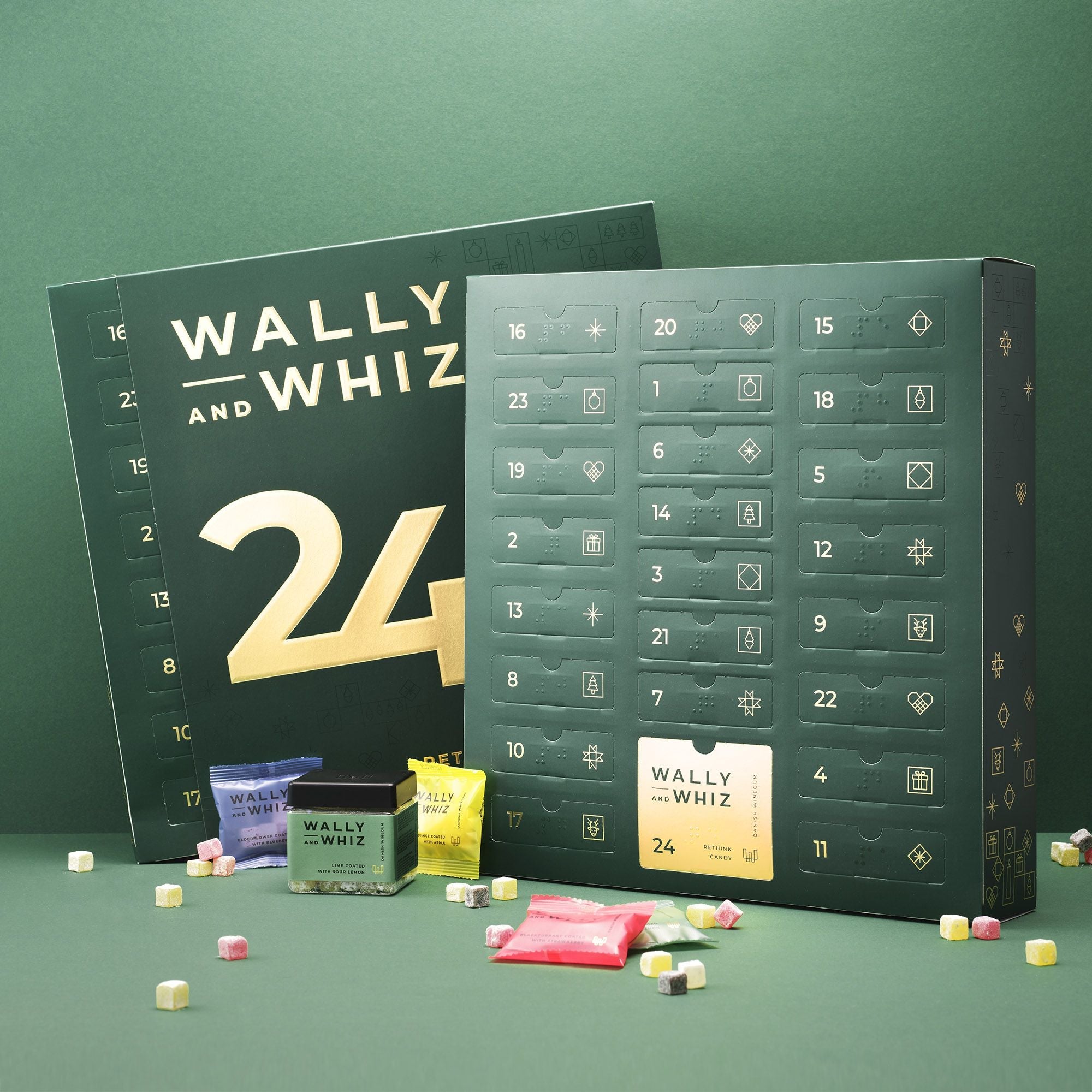 Wally og Whiz Green Standard Christmas Calendar 2023 393G