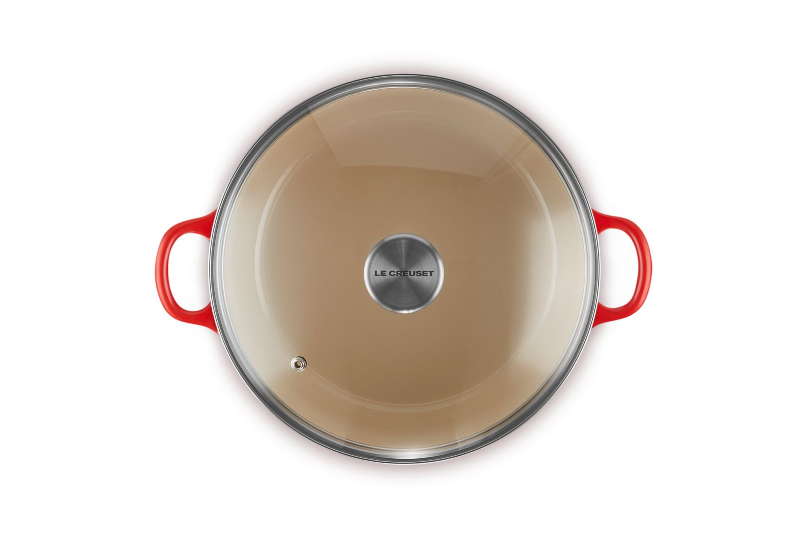 Le Creuset Round Casserole With Glass Lid 24 Cm, Volcanic
