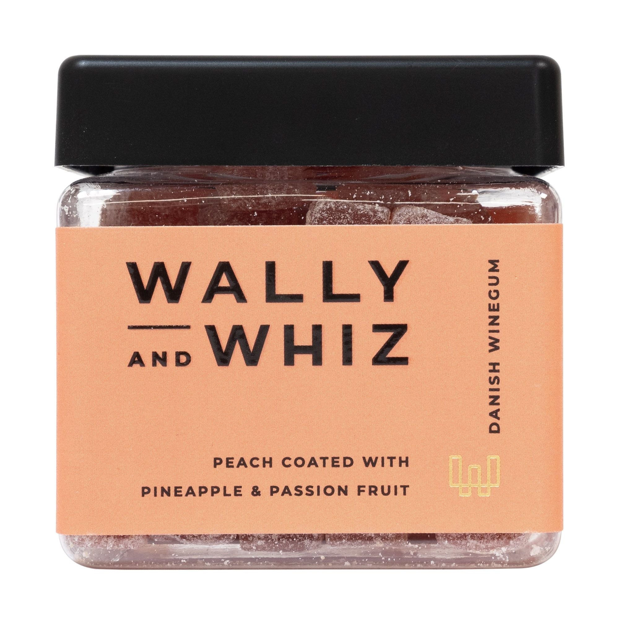 Wally og Whiz Summer Wine Gum Cube Peach med ananas og passionfrugt, 140 g