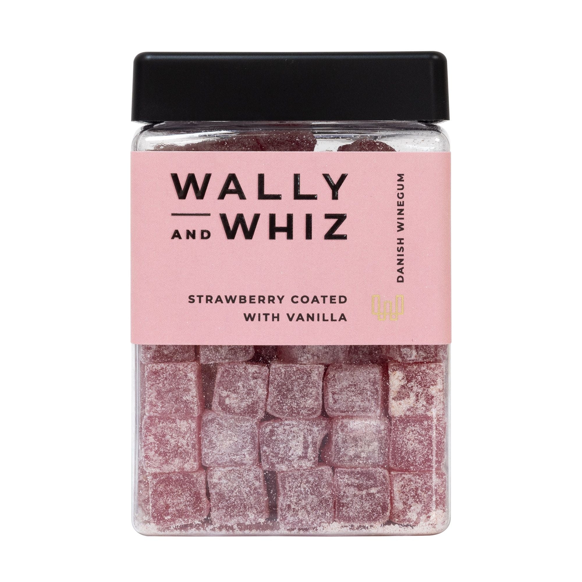Wally og Whiz Summer Wine Gum Cube Strawberry med vanilje, 240 g