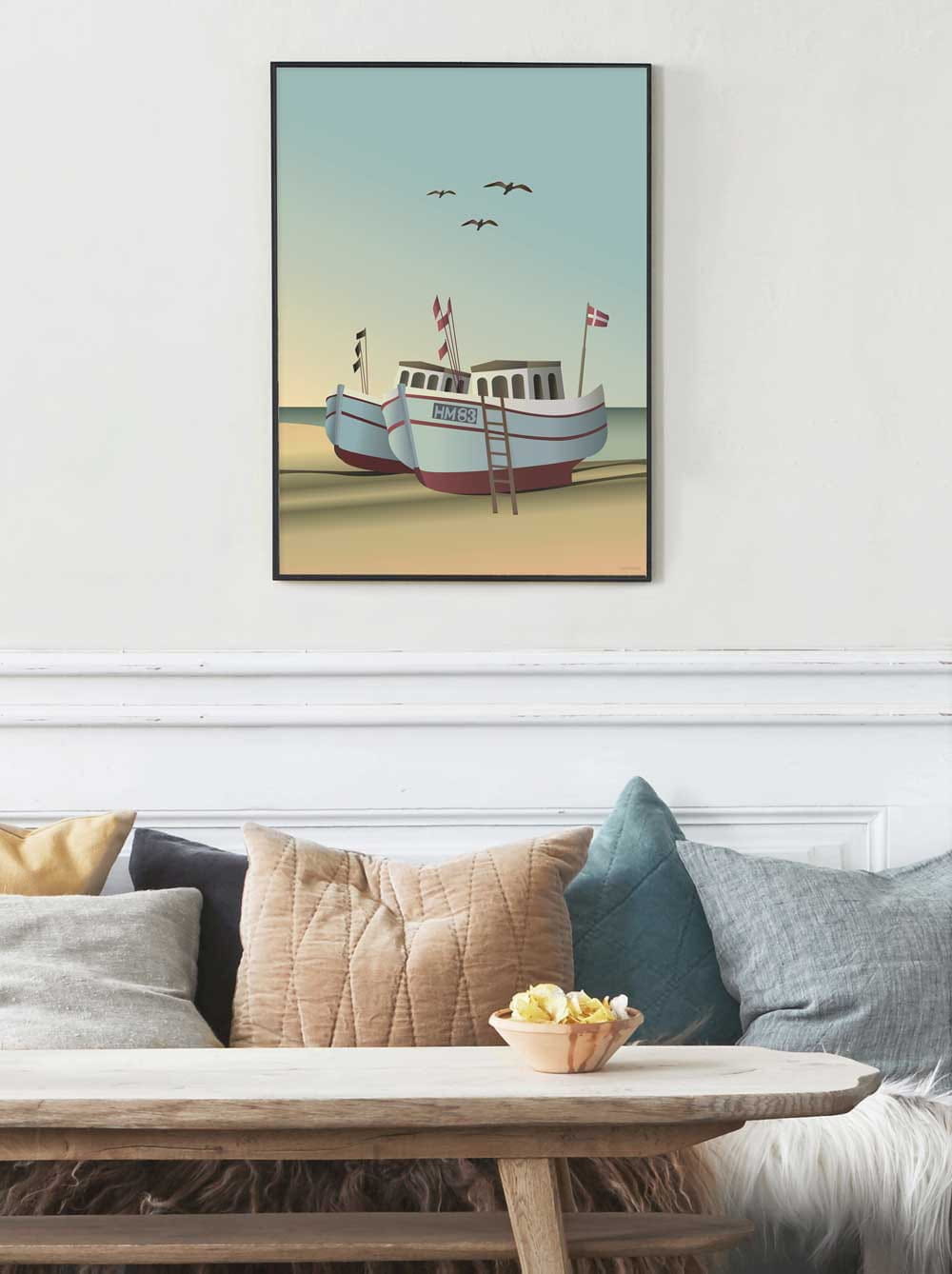 Vissevasse Fishing Boats Plakat, 70x100 cm
