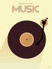 Vissevasse Listen To The Music Plakat, 15X21 Cm