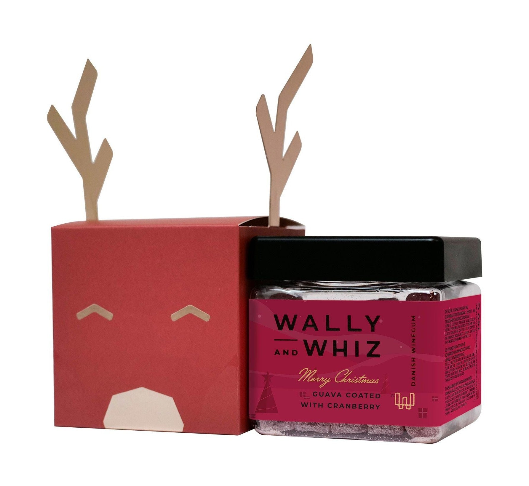 Wally og Whiz Reindeer Red 1 Lille terning Guava W Cranberry 140g